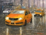 NYC-Taxi-9x12 by Bob Bradshaw