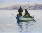 Fishing-on-Lake-Kinneret-11x14 by Bob Bradshaw