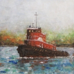 Houston Tug 12x12 by Bob Bradshaw